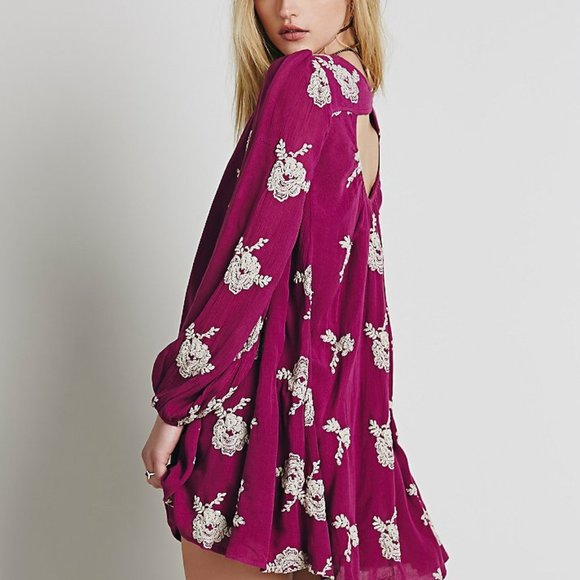 NWT FREE PEOPLE EMBROIDERED AUSTIN DRESS, SIZE M - Picture 4 of 5